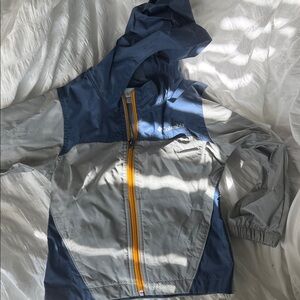 Columbia Two-Tone Blue and Gray Jacket with Orange Zipper